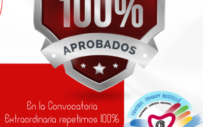 100% de aprobados en EVAU (conv. extraordinaria)